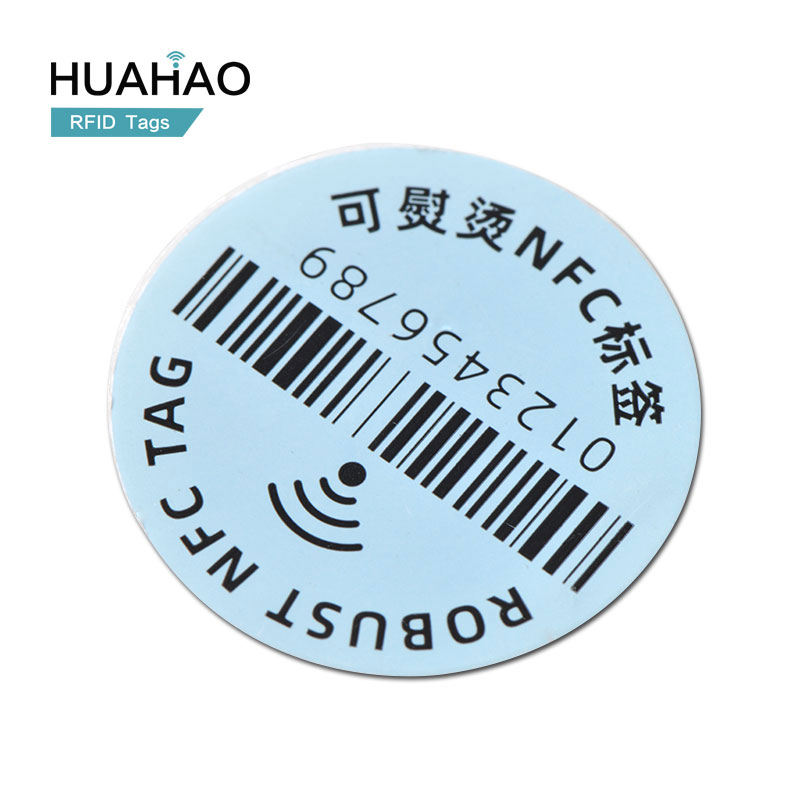 NFC Sticker Huahao Manufacturer Custom Icode Chip Clothing Laundry RFID Hf Tag