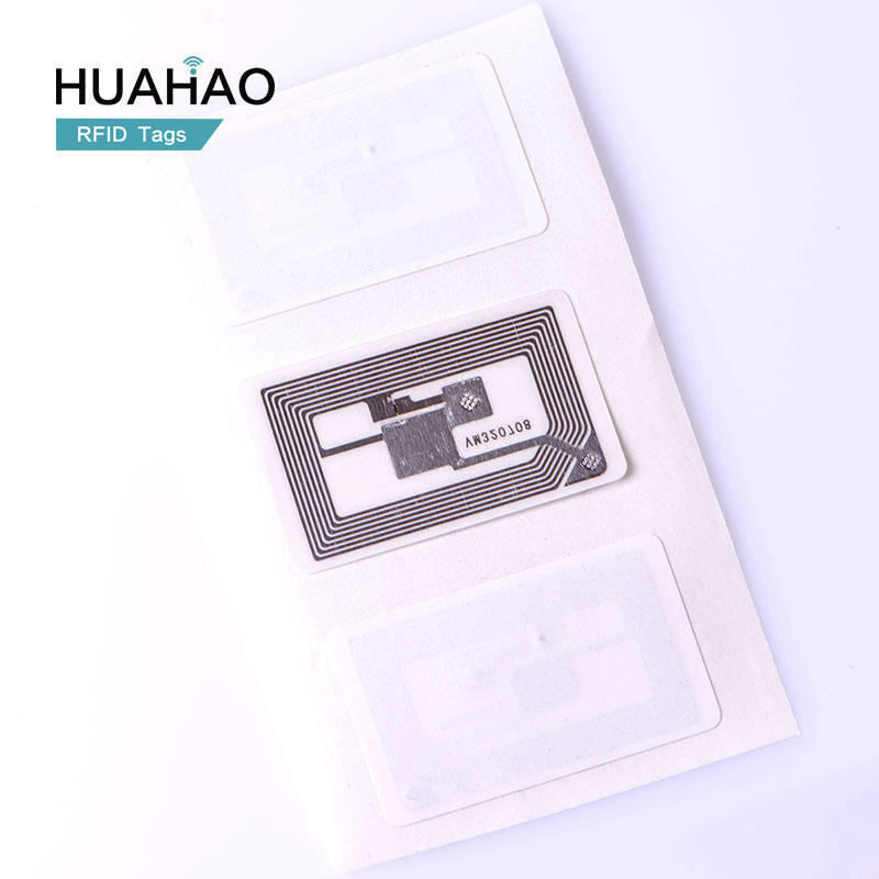 Book Sticker Huahao Manufacturer Customized ISO/IEC 15693 I CODE SLIX2 13.56mhz HF White RFID Library Tag Label