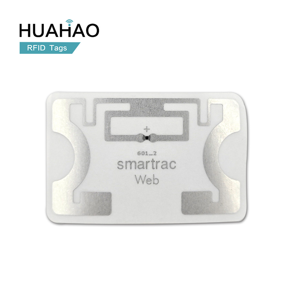 Adhesive RFID Sticker Huahao Manufacturer 54mm*34mm Passive Paper UHF Clothing Smartrac Dogbone Rfid Tag