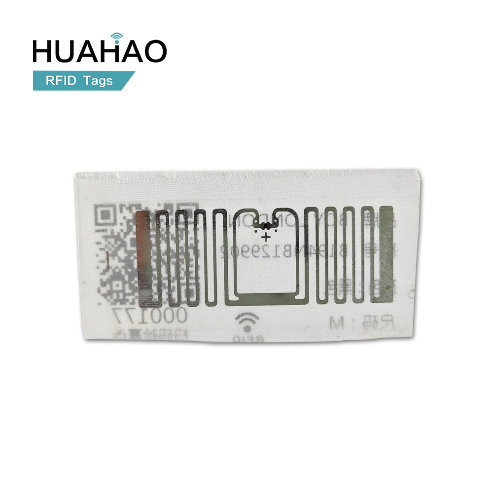 Washing Care UHF Label Free Sample HUAHAO Customized Tags Chip Long Range Passive Garment Hang UHF RFID Tag