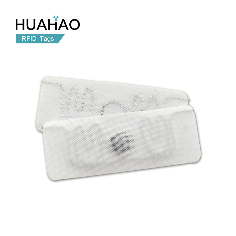 Washing UHF RFID Laundry Label Huahao Manufacturer ISO18000-6c Woven Fabric Tag for Apparel
